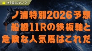 鯛ノ浦特別2026予想｜船橋11Rの鉄板軸と危険な人気馬はこれだ