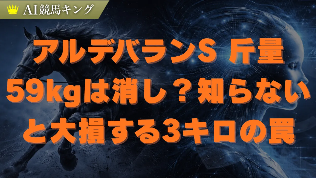 アルデバランS 2026 予想｜斤量3キロの差が勝敗を分ける徹底解説