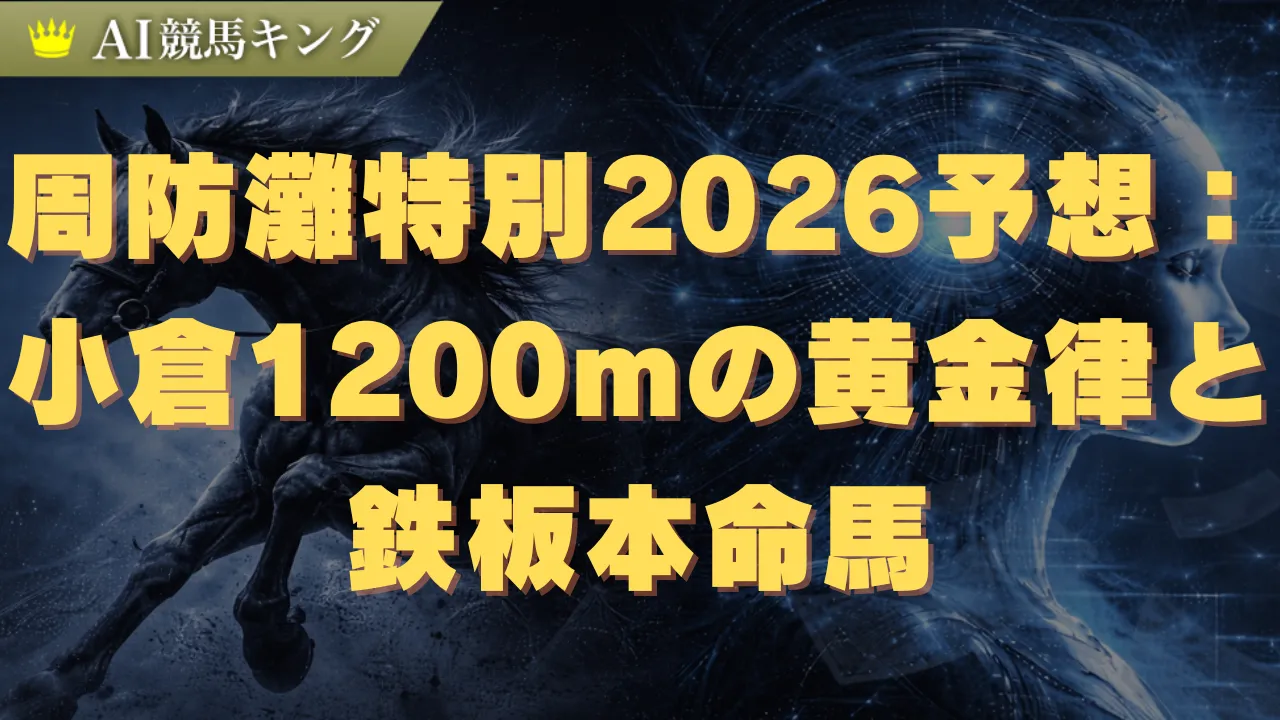 周防灘特別2026予想：小倉1200mの黄金律と鉄板本命馬