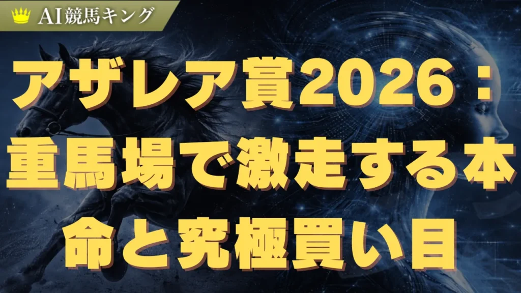 アザレア賞2026：重馬場で激走する本命と究極買い目