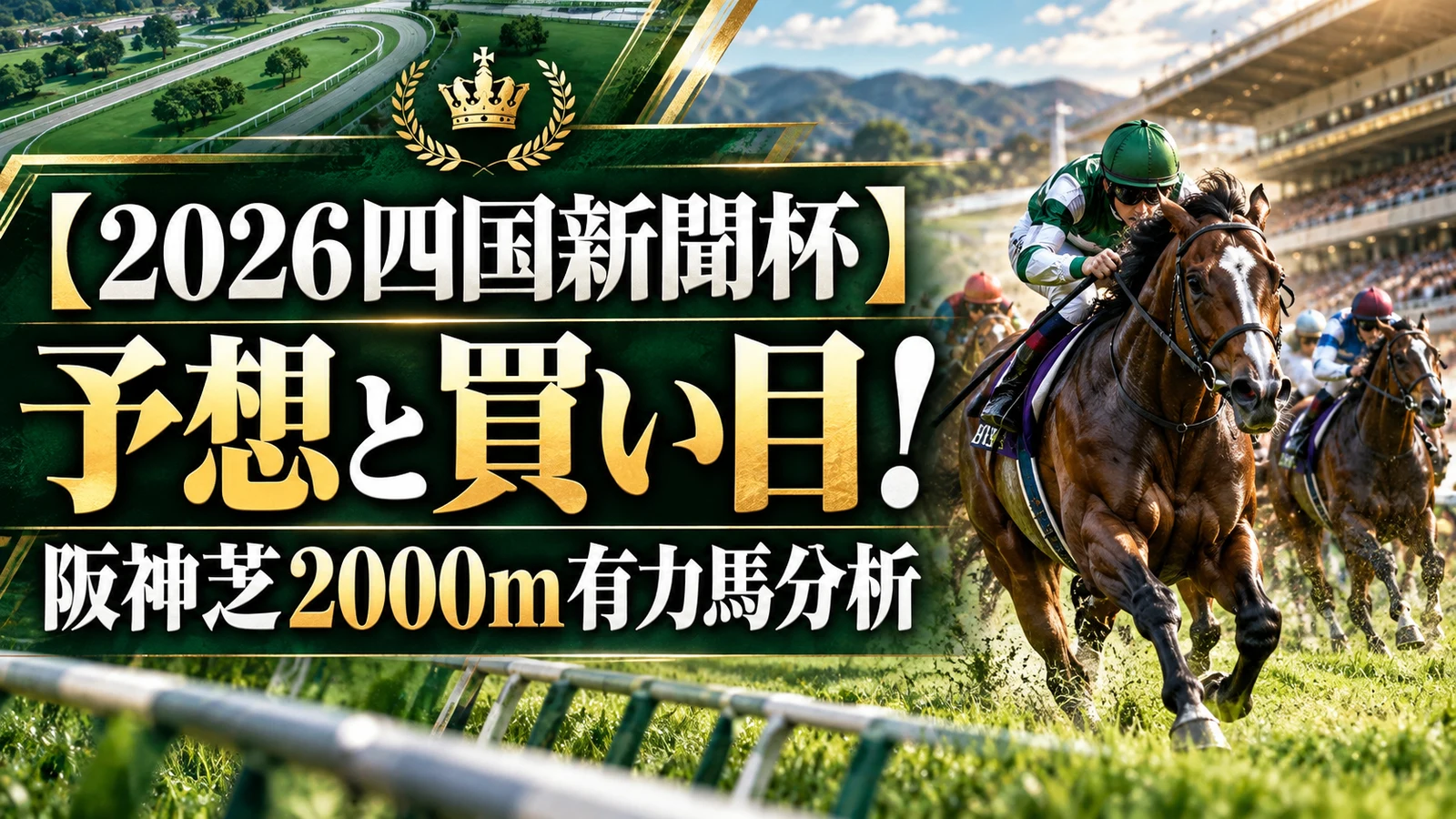 【2026四国新聞杯】予想と買い目!阪神芝2000m有力馬分析