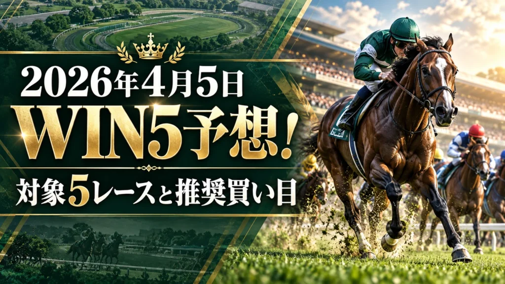 2026年4月5日WIN5予想！対象5レースと推奨買い目