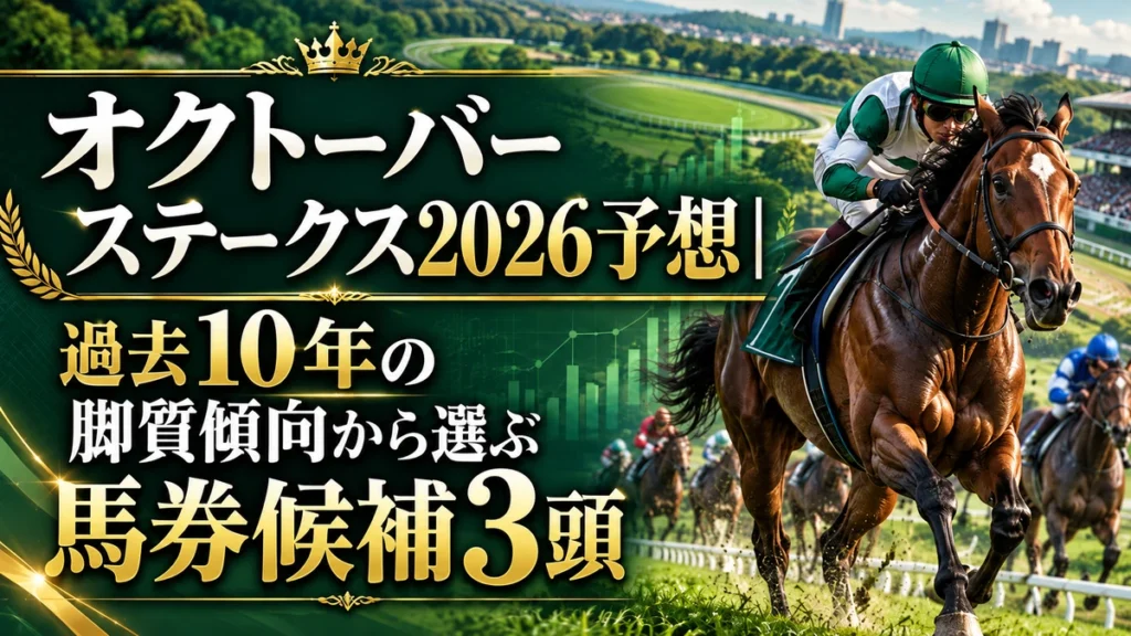 オクトーバーステークス2026予想｜過去10年の脚質傾向から選ぶ馬券候補3頭