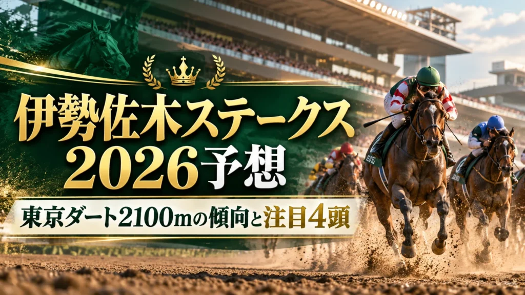 伊勢佐木ステークス2026予想｜東京ダート2100mの傾向と注目4頭