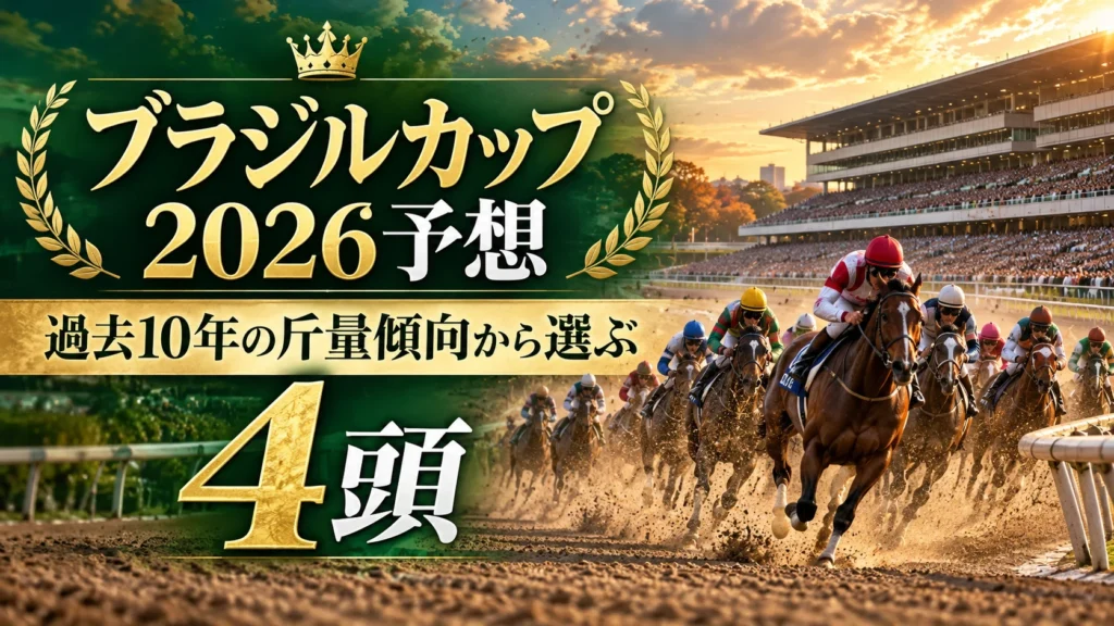 ブラジルカップ2026予想｜過去10年の斤量傾向から選ぶ4頭