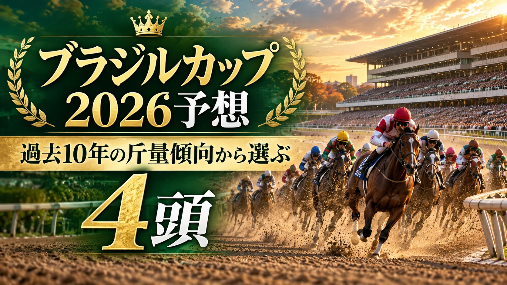 ブラジルカップ2026予想|過去10年の斤量傾向から選ぶ4頭