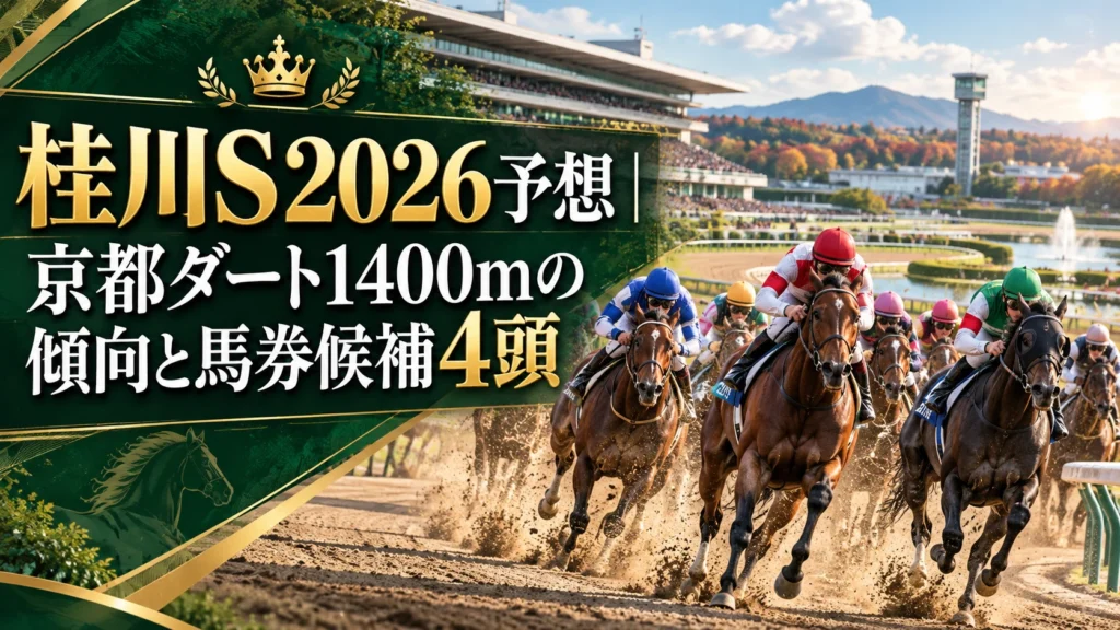 桂川S2026予想｜京都ダート1400mの傾向と馬券候補4頭