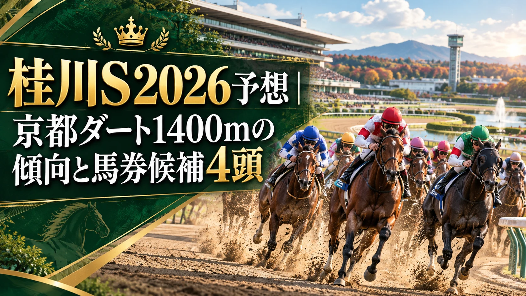 桂川S2026予想｜京都ダート1400mの傾向と馬券候補4頭