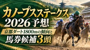 カノープスステークス2026予想｜京都ダート1800mの傾向と馬券候補3頭