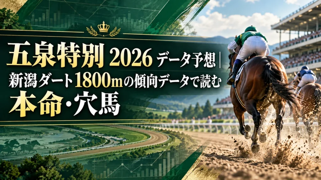 五泉特別 2026 データ予想｜新潟ダート1800mの傾向データで読む本命・穴馬