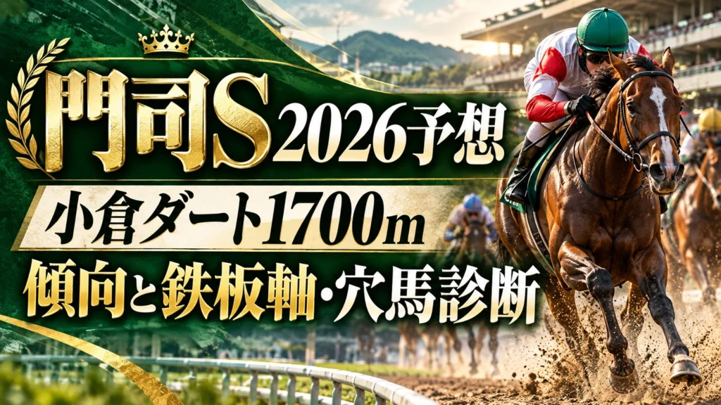 【門司S 2026予想】小倉ダート1700m傾向と鉄板軸・穴馬診断