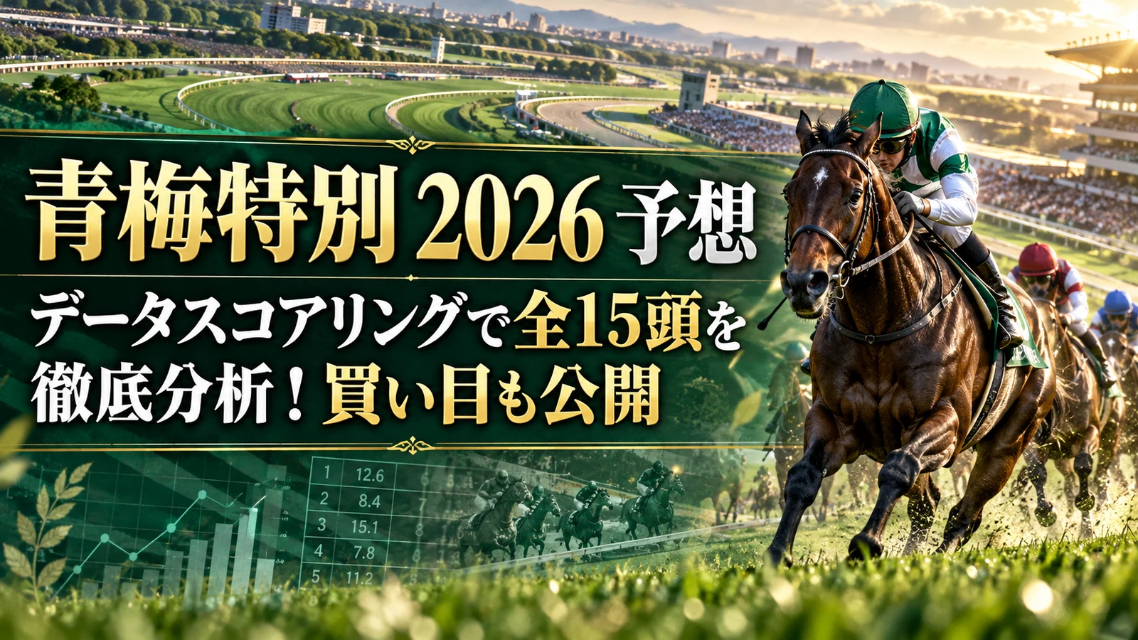 青梅特別 2026 予想|データスコアリングで全15頭を徹底分析!買い目も公開