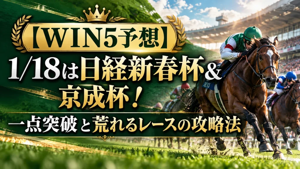 【WIN5予想】1/18は日経新春杯＆京成杯！一点突破と荒れるレースの攻略法