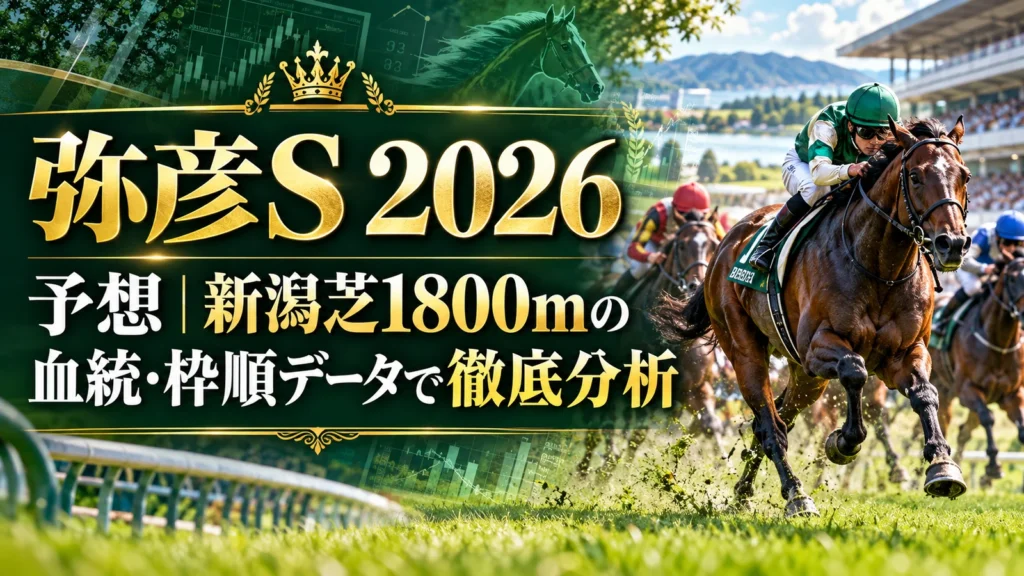 弥彦S 2026 予想｜新潟芝1800mの血統・枠順データで徹底分析